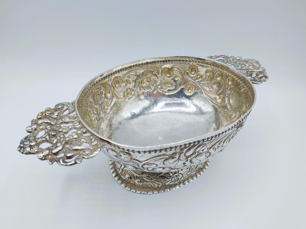 Friese zilveren brandewijnkom, ca. 1780, Antiek en Kunst, Verzenden, Zilver