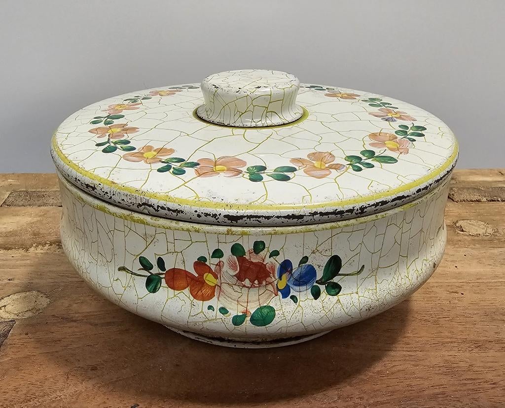 LEUKE OUDE VINTAGE KOEKTROMMEL, Ophalen of Verzenden, Gebruikt