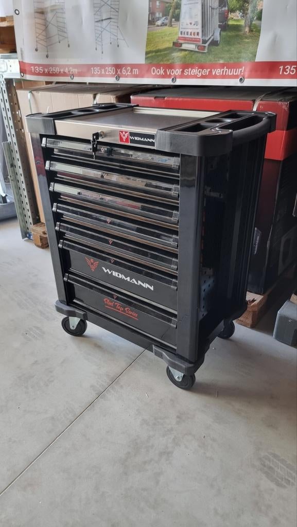 widmann gereedschapwagen 7 laden waarvan 6 laden gevuld