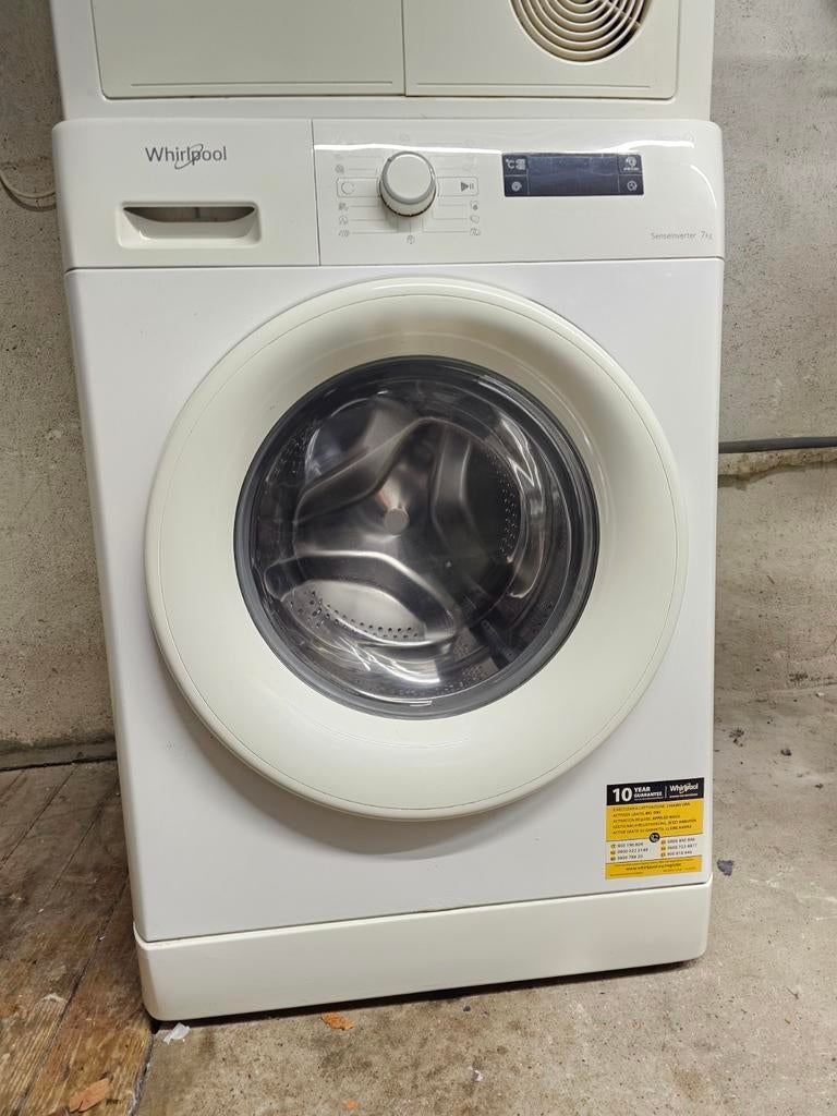 Whirlpool wasmachine A+++, Ophalen, Gebruikt, Voorlader, 85 tot 90 cm