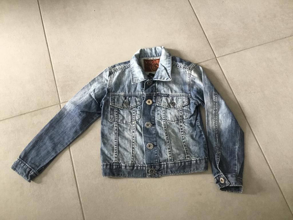 Vingino spijkerjas maat 8, Kinderen en Baby's, Kinderkleding | Maat 122, Ophalen of Verzenden, Gebruikt, Jongen, Jas