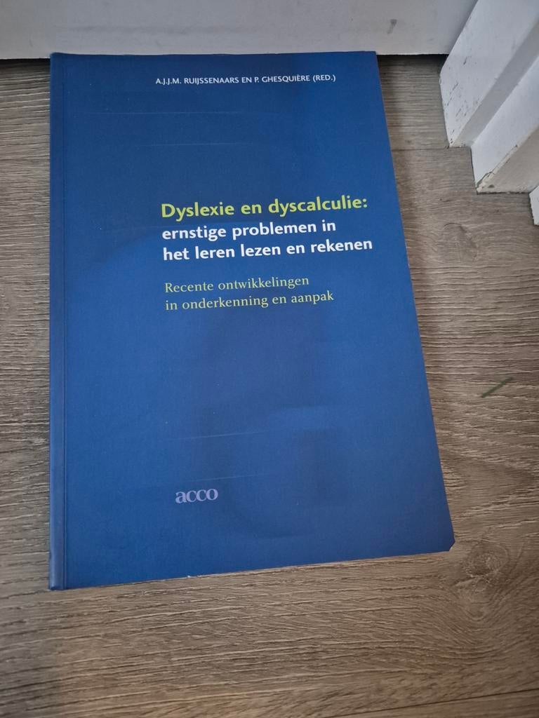 Dyslexie en dyscalculie: ernstige problemen, Boeken, A.JJ.M. Ruijssenaars en P. Ghesquière, Niet van toepassing, Ophalen of Verzenden
