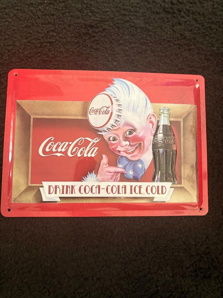 coca cola bord, Ophalen of Verzenden, Nieuw, Reclamebord