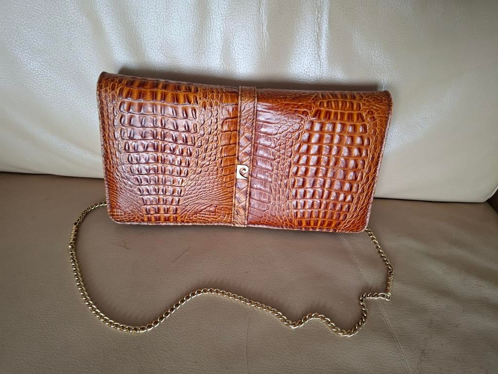 Vintage Pierre Cardin Schoudertas - Nieuwstaat, Ophalen of Verzenden, Nieuw, Bruin, Schoudertasje