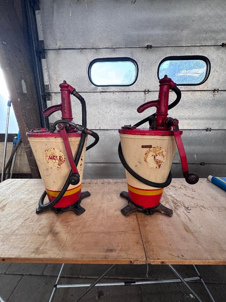 Shell Olie Hand Pompen, Ophalen, Gebruikt, Gebruiksvoorwerp