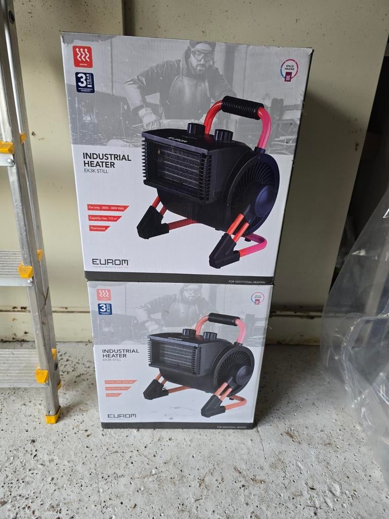 2x Nieuwe Bouwkachel / Industriele Kachel - Nieuw in Doos, 30 tot 80 cm, Minder dan 60 cm, Ophalen of Verzenden, 800 watt of meer