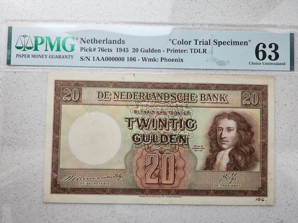 20 gulden 1945 MOERDIJK BRUGGEN, Ophalen of Verzenden