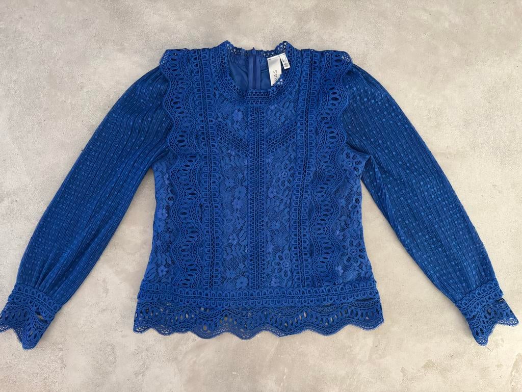 YAS kobalt blauw kanten top blouse, echt een topper mt S, Kleding | Dames, Tops, Blauw, Nieuw, Ophalen of Verzenden, Lange mouw