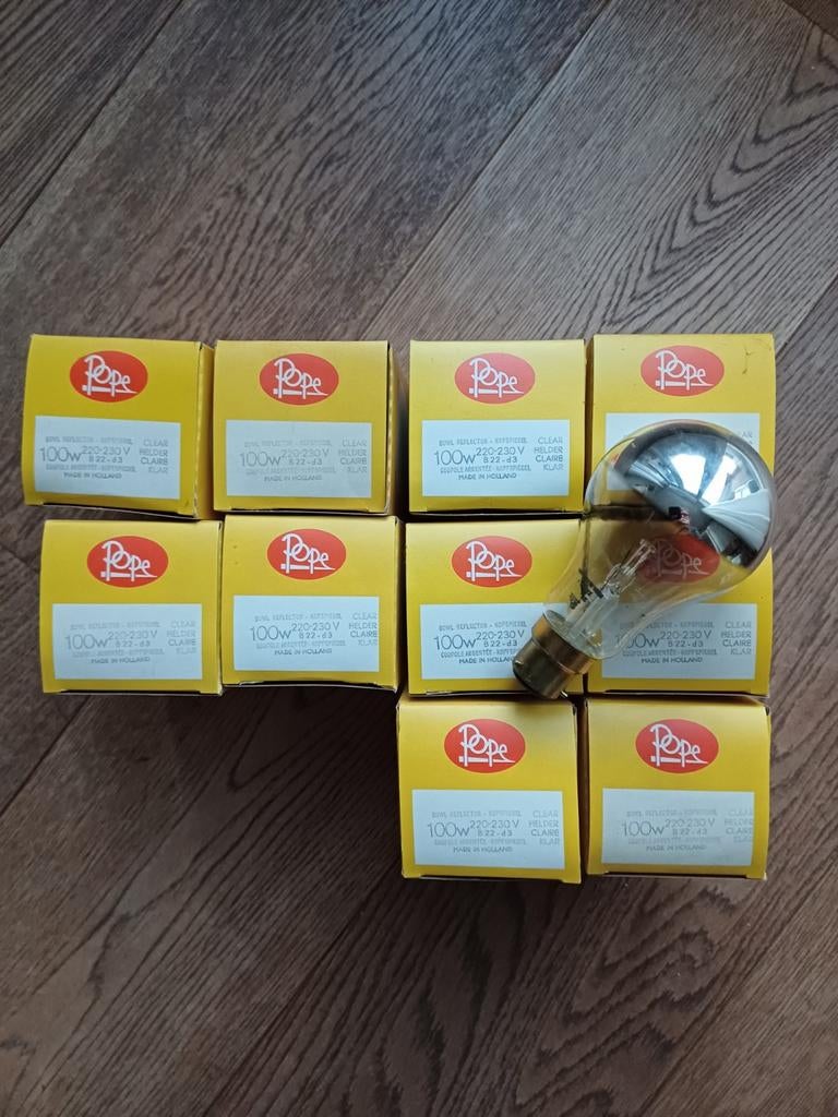 30x Pope gloeilampen kopspiegel B22 fitting, Gloeilamp, 60 watt of meer, Nieuw, Ophalen of Verzenden