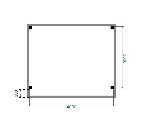 Douglas zithoek ROBUUST 3x4meter €1750,- 100% Compleet!, Tuin en Terras, Overkappingen, Ophalen, Nieuw, Veranda