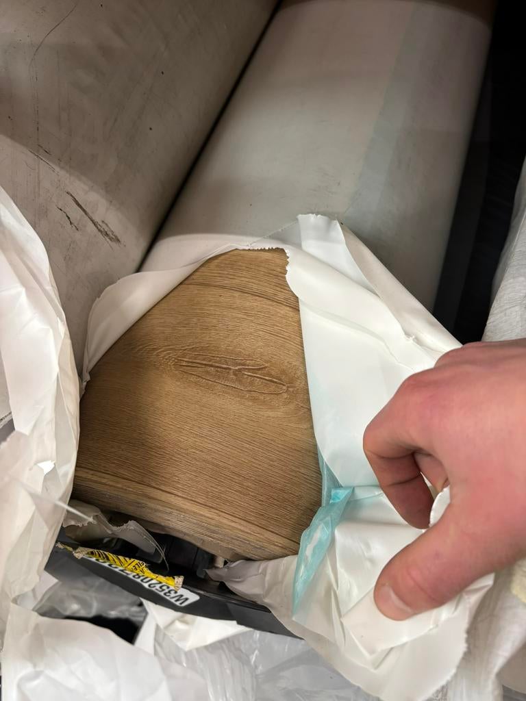 Vinyl rollen 4 meter breed, op maar te snijden. Merk: tarket, Crème, 75 m² of meer, Nieuw, Ophalen of Verzenden