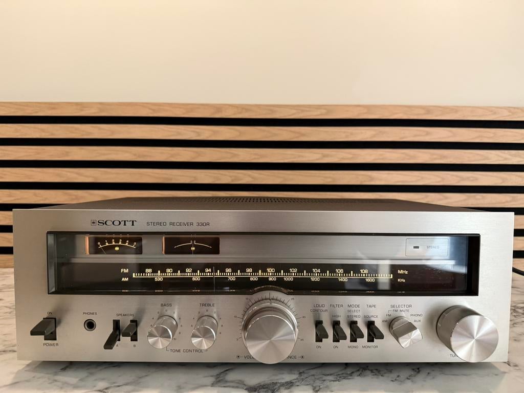 Scott 330R, in nieuwstaat, met garantie, Contact@vintageaudiobreda.nl, Zo goed als nieuw, Bosschendijk 193b, Oudenbosch, Stereo