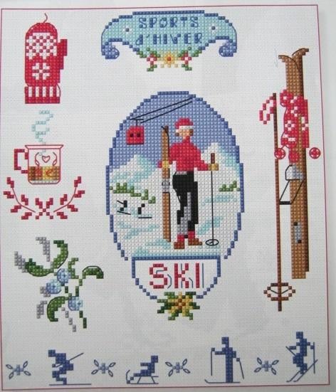 Borduurpatroon  Ski vakantie   nr 5982, Verzenden, Nieuw, Handborduren, Patroon