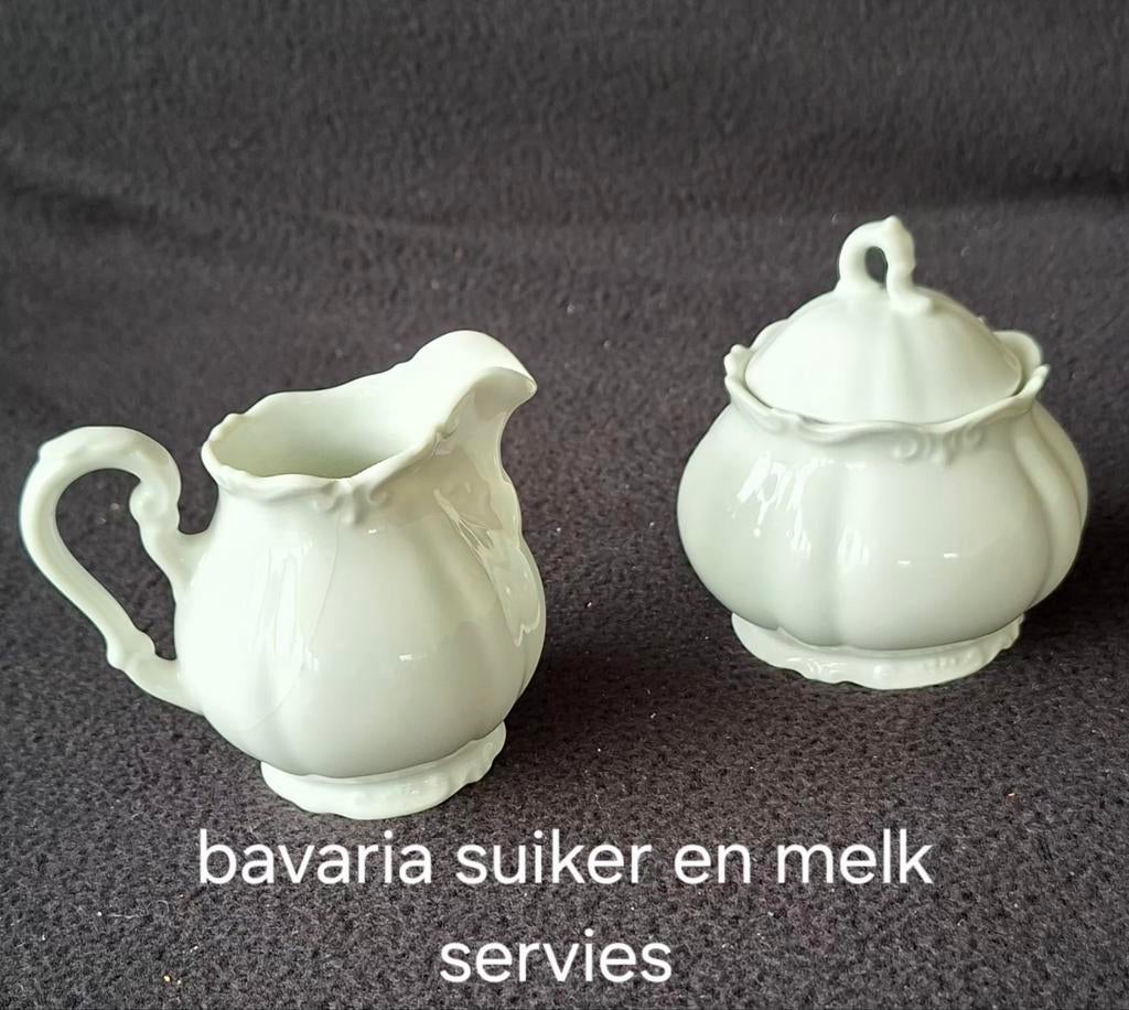 Vintage Bavaria Creidlitz Suikerpotje en Melkkannetje, Ophalen of Verzenden