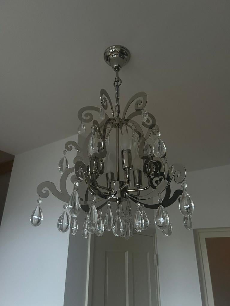 Prachtige vintage kroonluchter, Ophalen, Zo goed als nieuw, Glas, Vintage