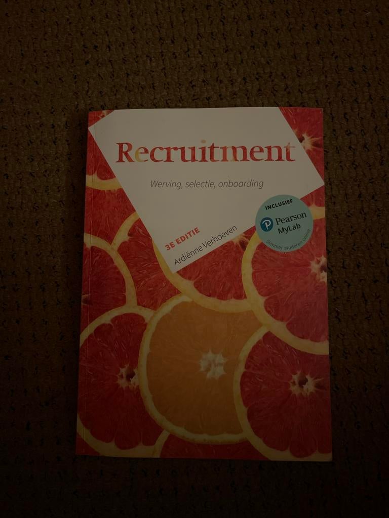 Recruitment - Werving, selectie, onboarding, Boeken, Studieboeken en Cursussen, Ophalen of Verzenden, Zo goed als nieuw, HBO