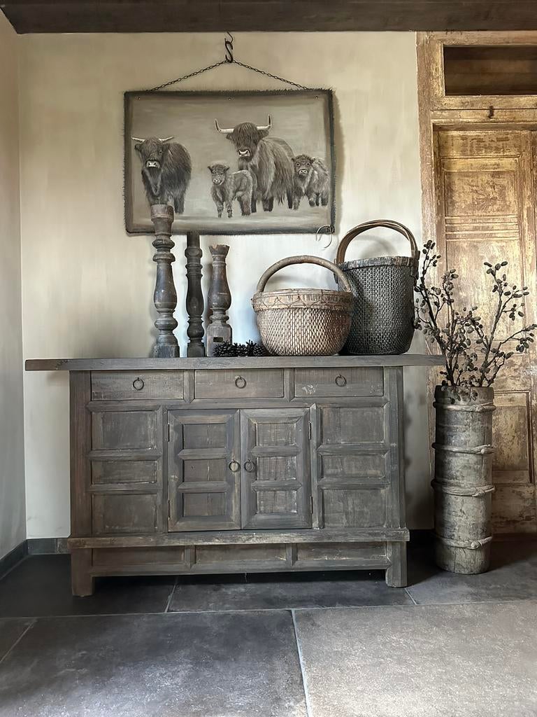 Dressoir Driftwood 2-deurs / 3-lades, Huis en Inrichting, Kasten | Dressoirs, Ophalen of Verzenden, Nieuw, 25 tot 50 cm, 150 tot 200 cm