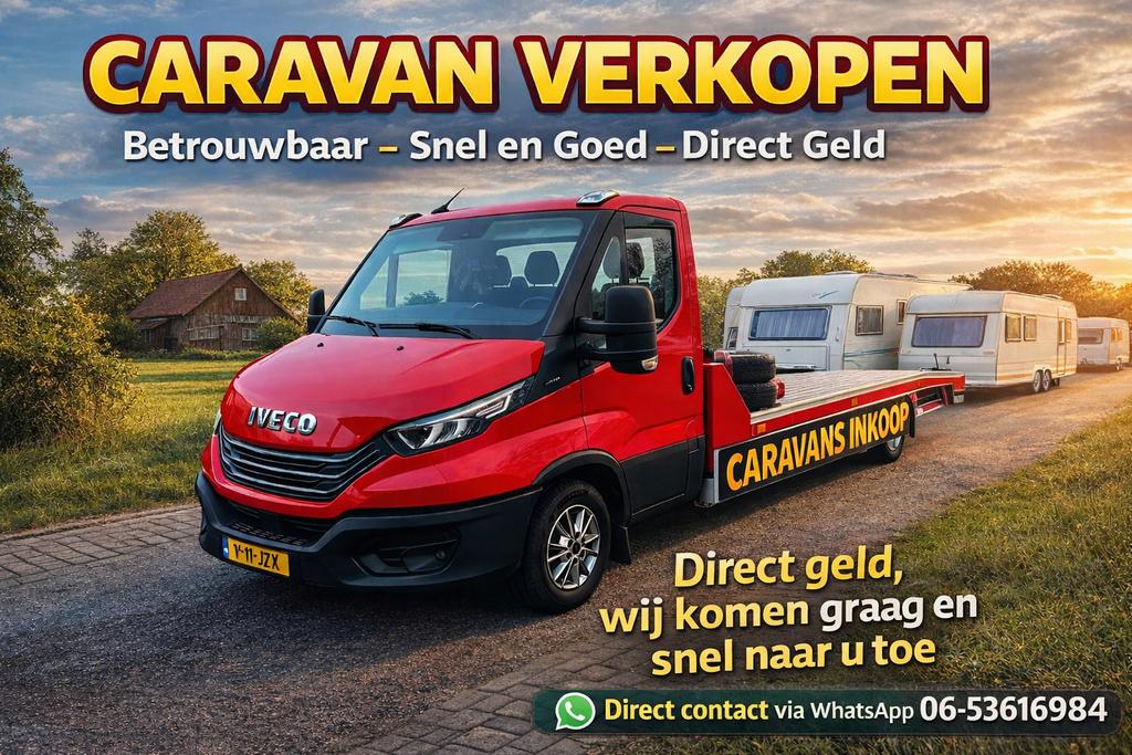 Caravan verkopen? Rechtstreeks, veilig en snel, geen gedoe💶