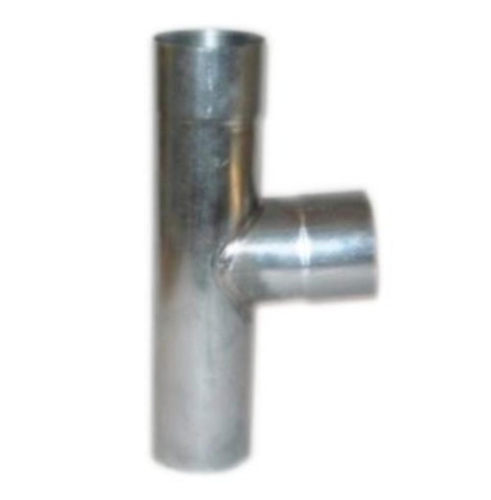 Zinken T-stuk (Y-stuk) 45/87 graden VANKOPERTOTZINK, Gebruikt, Overige typen, 60 tot 80 mm, Ophalen of Verzenden