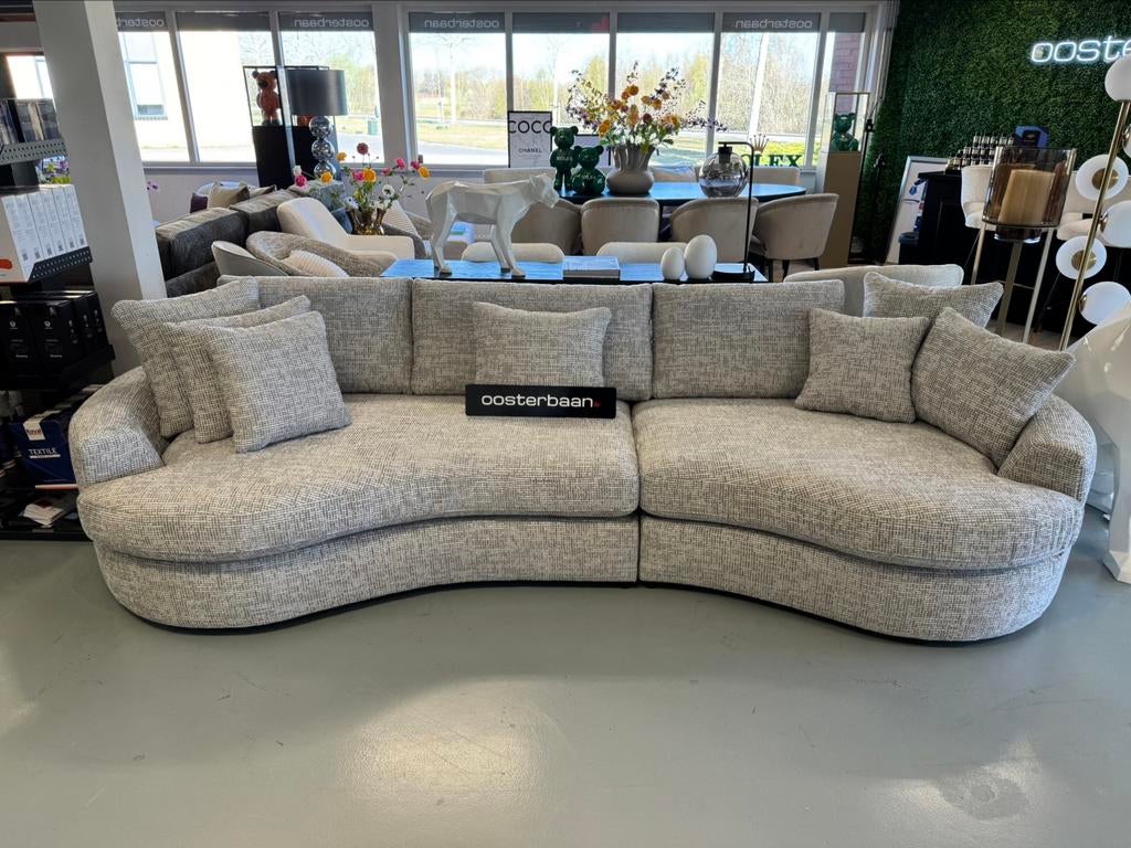 Luxe Velvet Teddy Loungebank Jacco 130x310x130cm NIEUW - NEW, Huis en Inrichting, Banken | Bankstellen, Info@oosterbaanwonen.nl