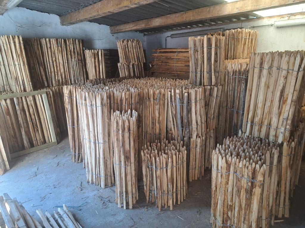 Kastanje Schapenhek Op Voorraad van 50 cm tot 175 cm hoog, Ophalen of Verzenden, Nieuw, Minder dan 10 meter, Raster
