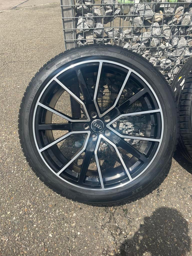 21 inch AUDI Q5 SQ5 velgen 5x112 + nieuwe pirelli A6 A7 C8, 255 mm, Banden en Velgen, Nieuw, Zomerbanden