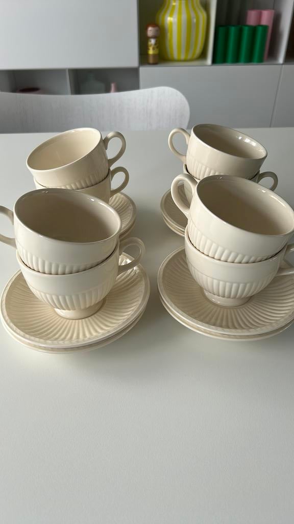 Wedgewood Edme Plain kop en schotels, Ophalen, Zo goed als nieuw, Wedgwood, Kop(pen) en/of Schotel(s)
