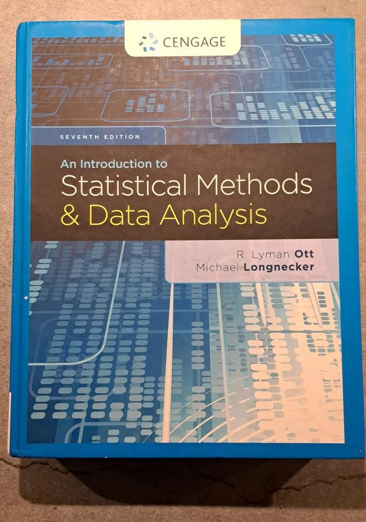 Statistische Methoden & Data Analyse - 7e editie, Zo goed als nieuw, Beta, R. Lyman Ott, Michael Longnecker, HBO