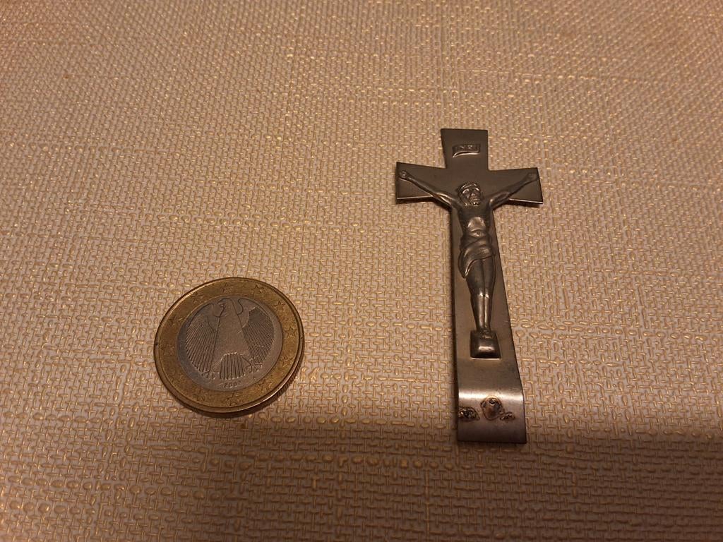 Antiek kruisje met Jezus, Antiek en Kunst, Ophalen of Verzenden