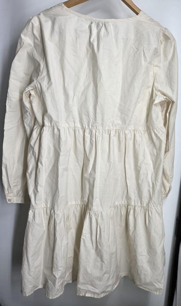 C&A Crèmekleurige Katoenen Jurk - Maat 46, Kleding | Dames, Beige, Maat 46/48 (XL) of groter, Ophalen of Verzenden, Zo goed als nieuw