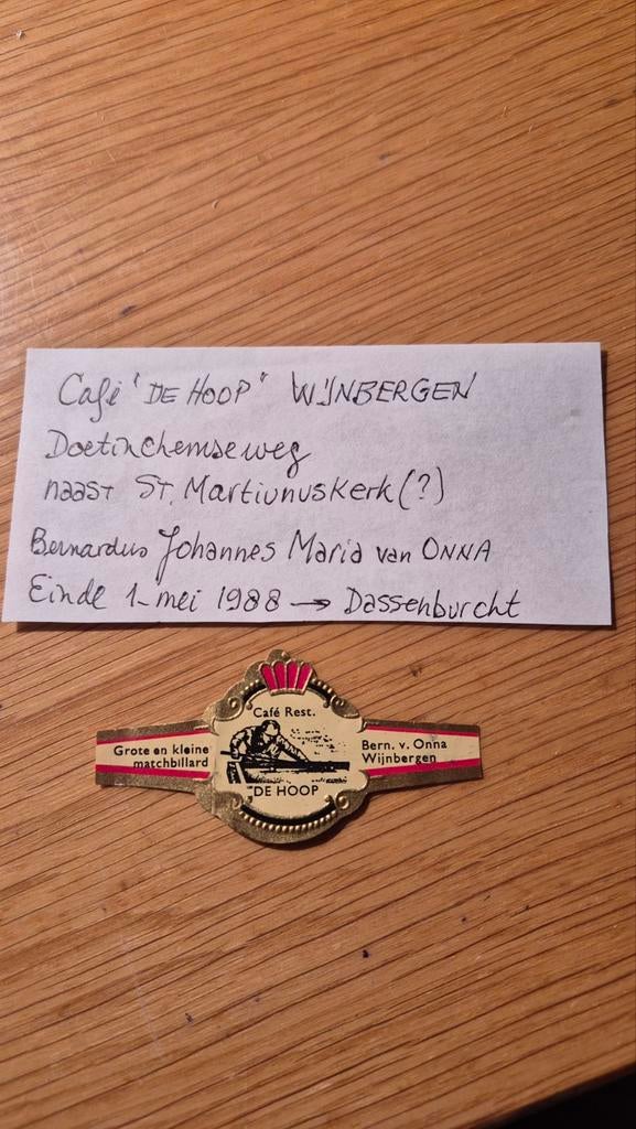 Sigarenbanden Wijnbergen, Ophalen, Zo goed als nieuw, Sigarenbandjes