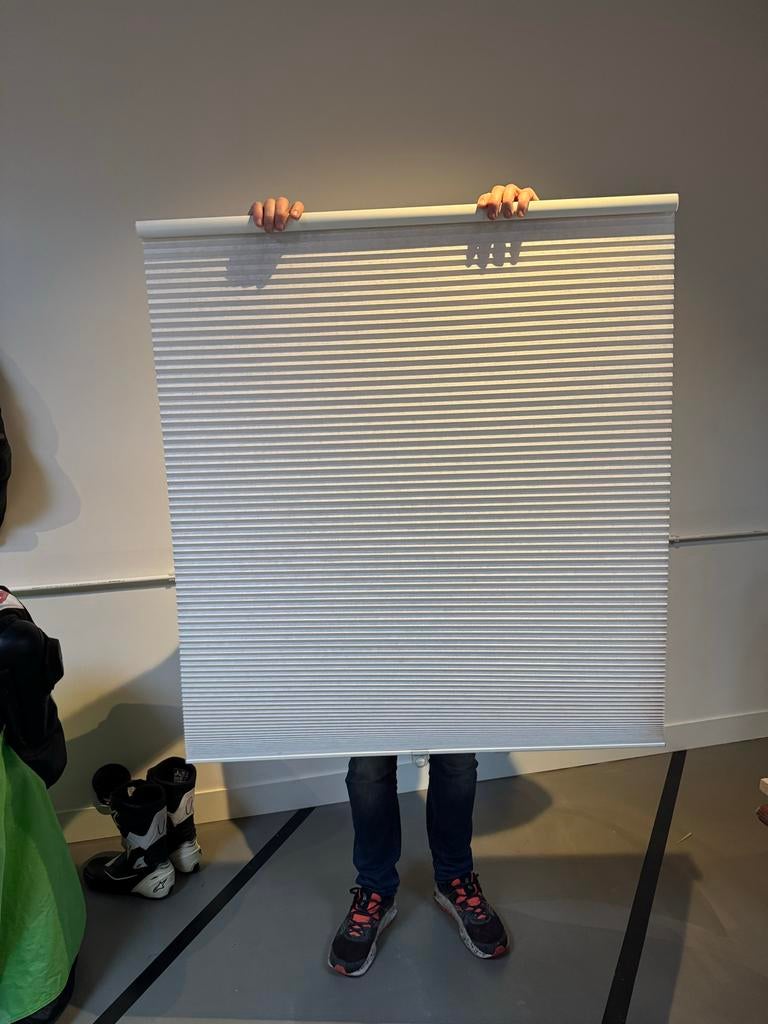 IKEA Hoppvals plissé gordijn 100x155 cm, Huis en Inrichting, Stoffering | Gordijnen en Lamellen, Ophalen, 100 tot 150 cm, Wit
