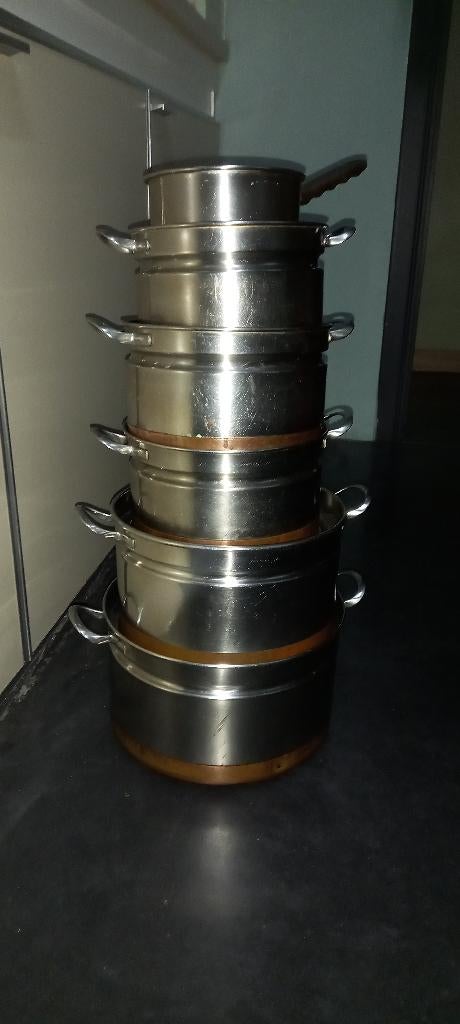 6 inox kookpotten, Ophalen, Gebruikt, Rvs, Overige typen