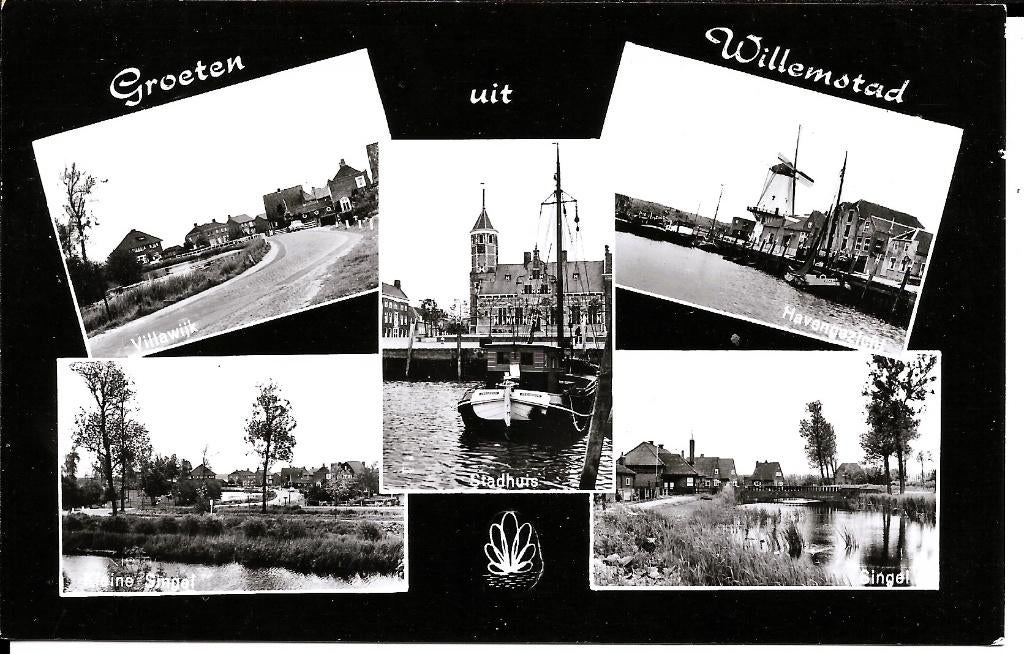 Ansichtkaart	Willemstad	5-luik, Verzenden, 1960 tot 1980, Gelopen, Noord-Brabant