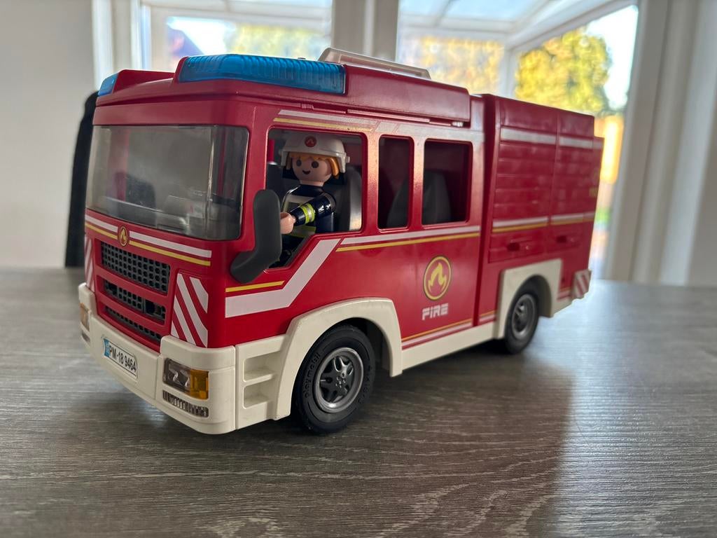 Brandweerauto playmobil te koop, Ophalen of Verzenden, Gebruikt