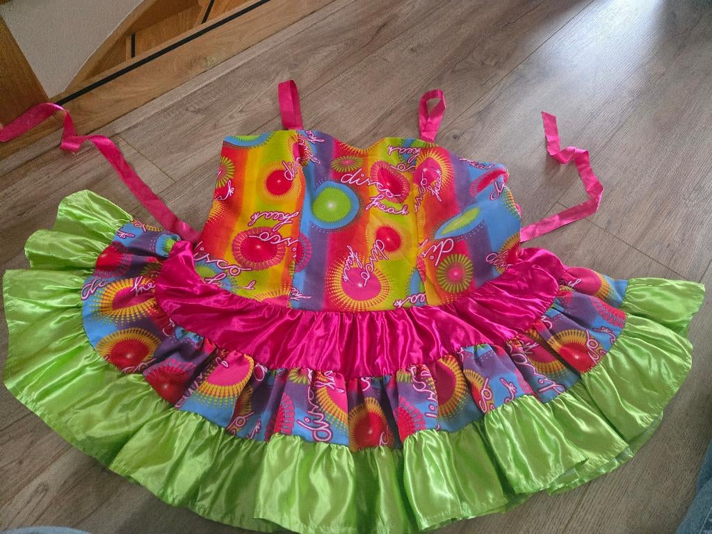 Discofreak carnavalsjurk maat xl, Ophalen of Verzenden, Gedragen, Maat 46/48 (XL) of groter, Carnaval