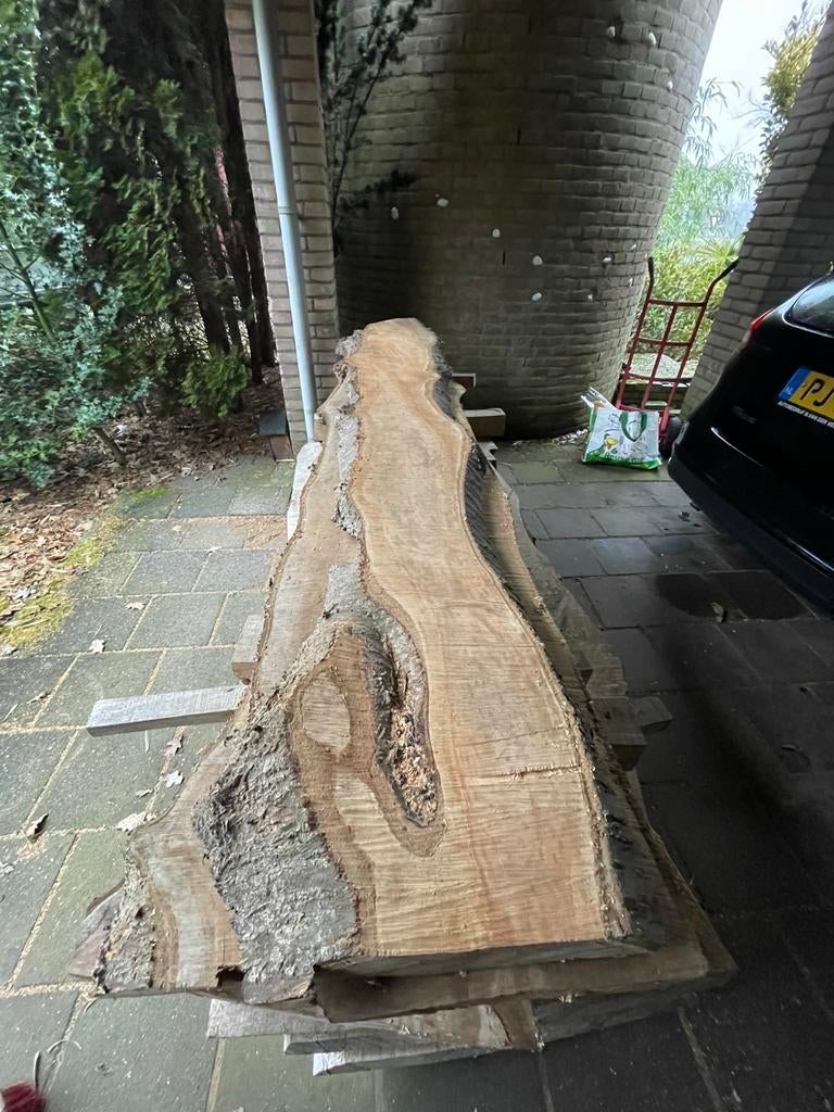 Kersenhouten schaaldelen, Doe-het-zelf en Verbouw, Hout en Planken, 25 tot 50 mm, Ophalen of Verzenden, Zo goed als nieuw, Plank