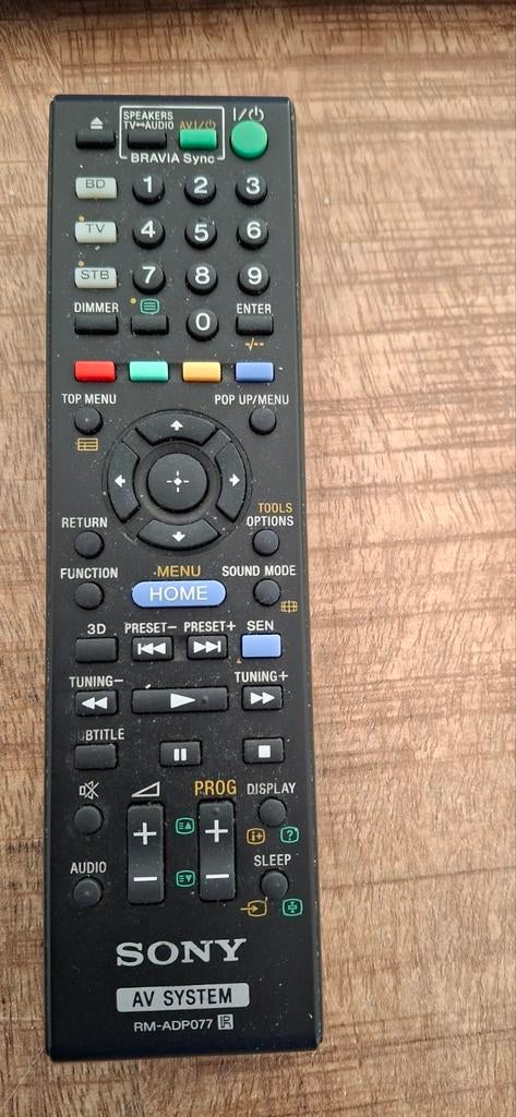 Sony Afstandsbediening RM-ADP077, Ophalen