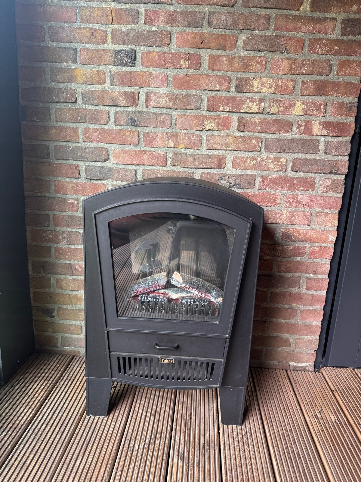 Faber elektrische haard - Sfeervolle warmte, Huis en Inrichting, Haarden, Ophalen, Gebruikt, Vrijstaande haard, Elektrische haard
