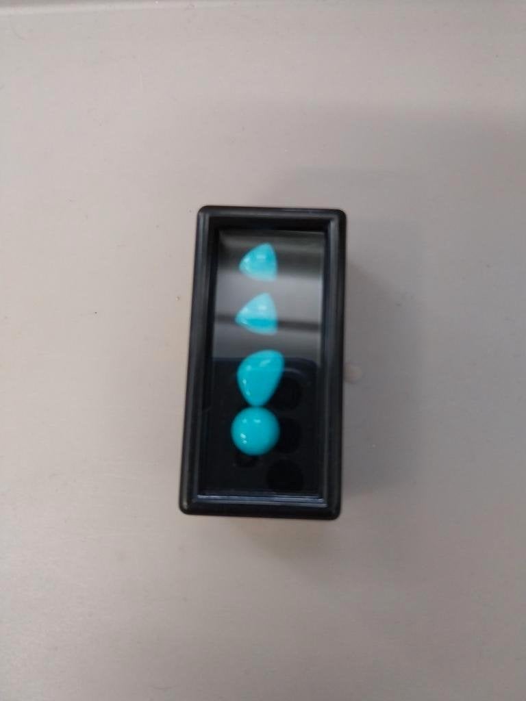 4 mooie turkooi cabochons edelsmid, Ophalen of Verzenden