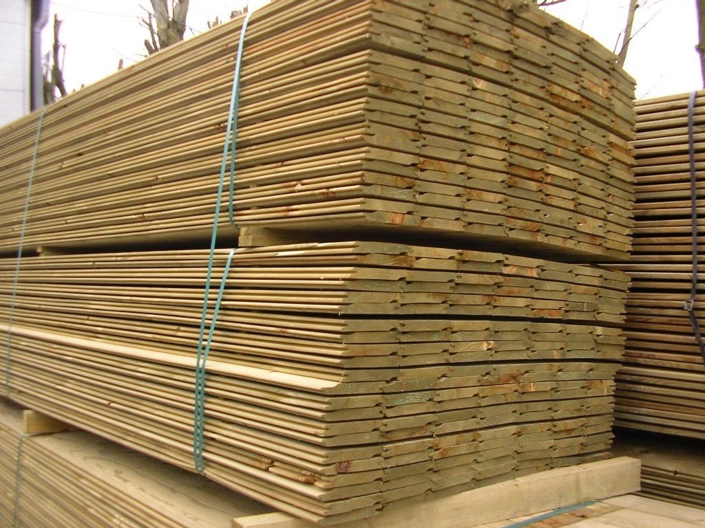 Geimpregneerd RABAT 18 x 135mm L. 3000/3600/4000mm, Ophalen of Verzenden, Nieuw, 250 cm of meer, Planken