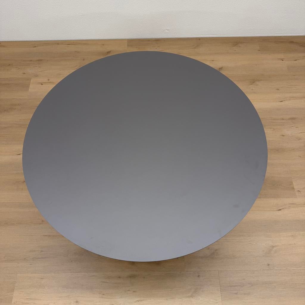 Ronde eettafel HPL antraciet 110cm - Direct Leverbaar, Rond, Ophalen of Verzenden, Zo goed als nieuw, Info@betaalbaar-design.nl