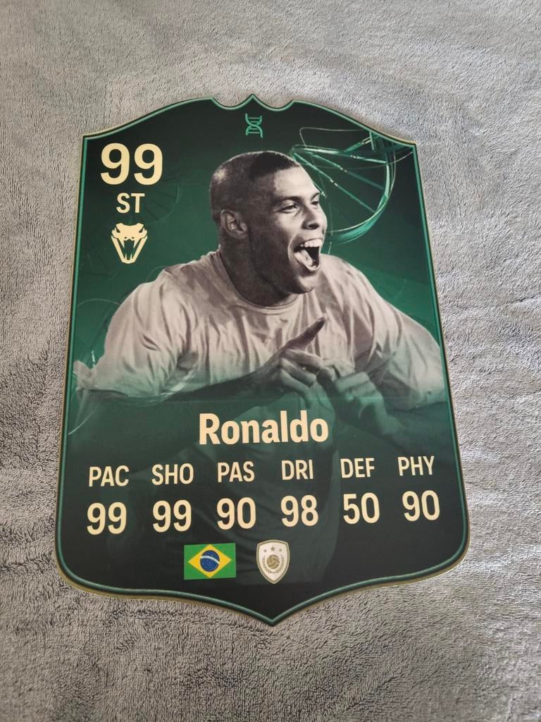 Voetbalkaartje (37cmx25cm) - Ronaldo Nazario / PSV, Verzamelen, Sportartikelen en Voetbal, Ophalen, Zo goed als nieuw, PSV, Poster, Plaatje of Sticker