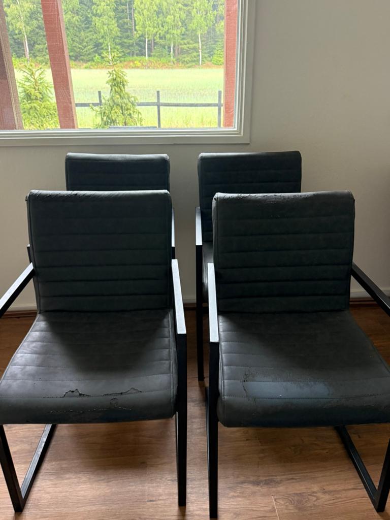 Zwarte eetkamerstoelen, Ophalen, Gebruikt, Zwart
