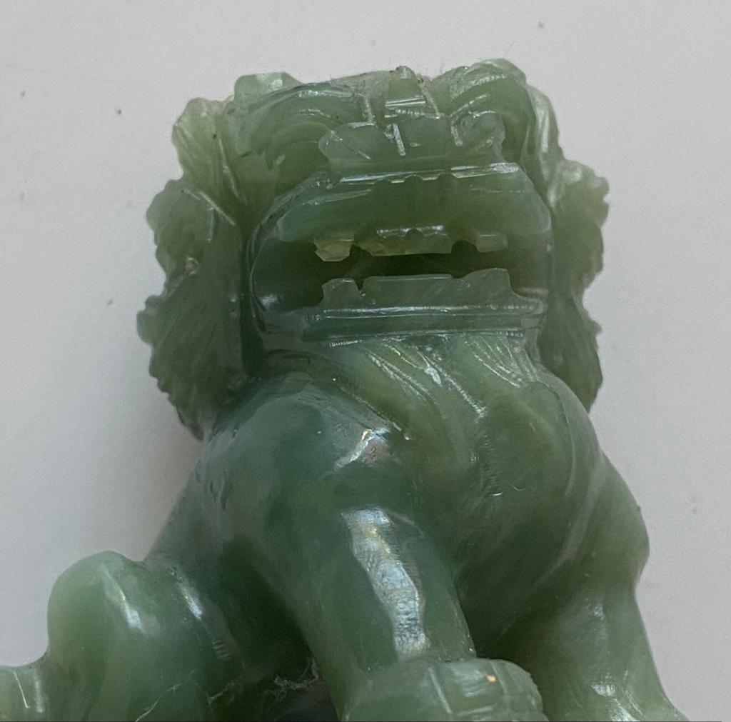 Oude Chinese jade tempelwachter foo hund, Verzenden