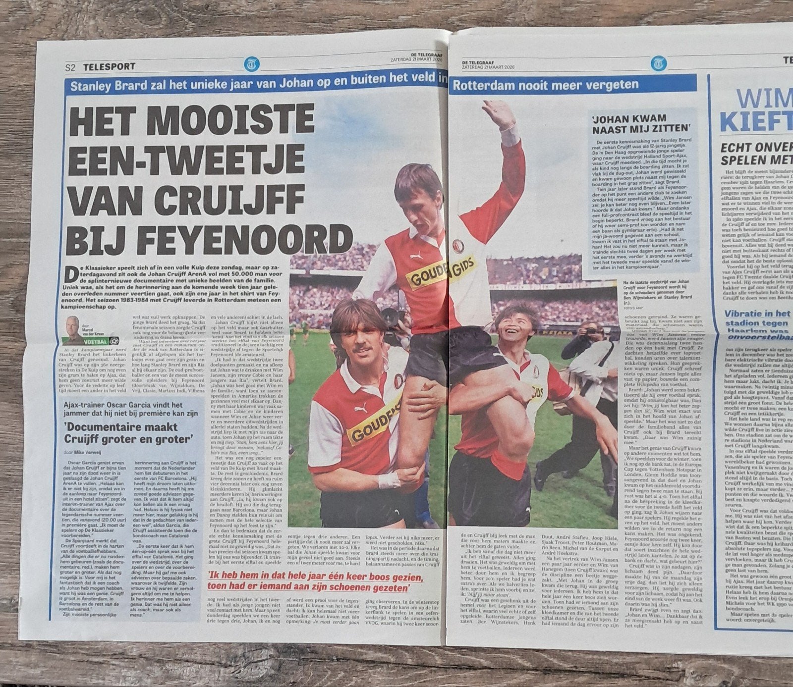 Het mooiste een-tweetje van Cruijff bij Feyenoord, Ophalen of Verzenden, Feyenoord