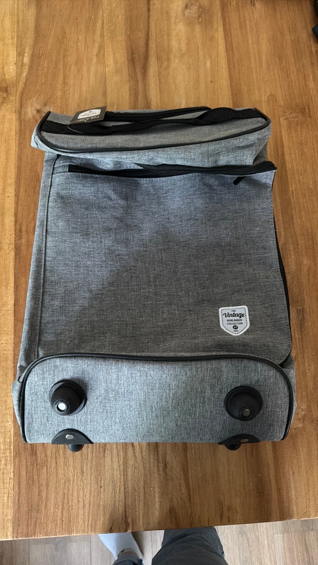Nieuwe trolley/rolkoffer/weekendtas - the vintage norländer, 40 tot 60 cm, Ophalen of Verzenden, Grijs, Wieltjes