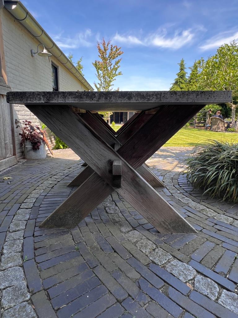 Tuintafel 2x1 meter, Tuin en Terras, Tuintafels, Ophalen, Zo goed als nieuw, Rechthoekig, Hout