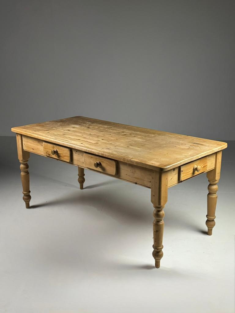Grenen eettafel werktafel landelijk, Ophalen