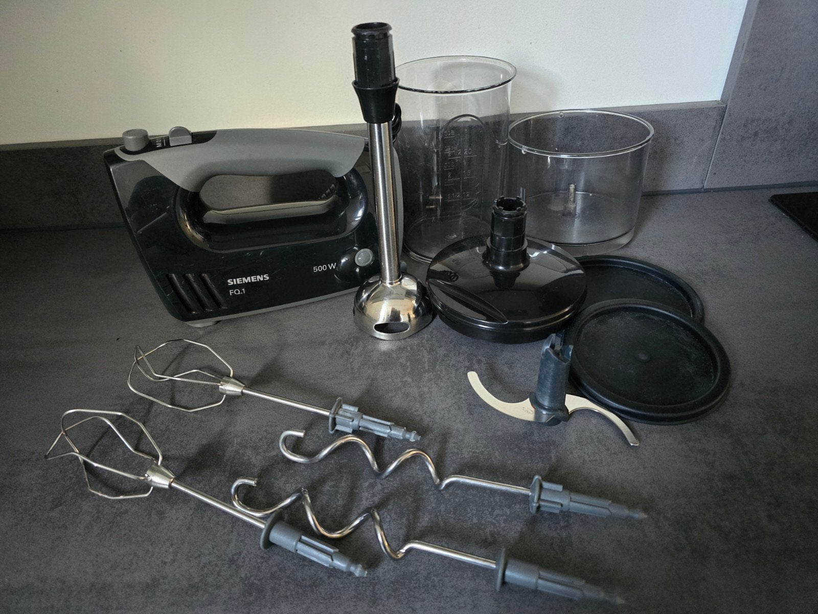 Siemens FQ.1 handmixer pureerstaaf en hakmolen in 1, Gebruikt, 3 snelheden of meer, Ophalen of Verzenden, Vaatwasserbestendig